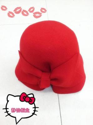 Fashion ladies casual wool bow Hat