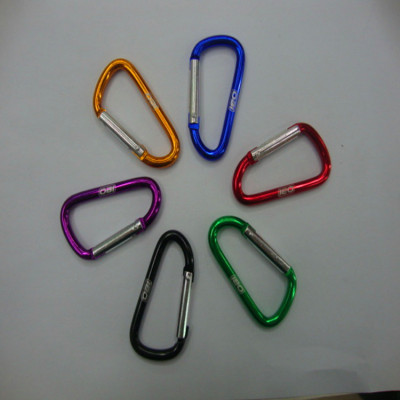 Factory Direct Sales No. 6 D-Shaped Climbing Button Carabiner Climbing Hook Metal Keychains
