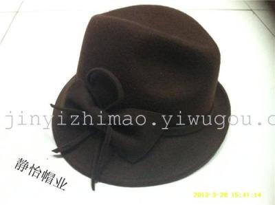 2013 wool fashion high-low brim Hat