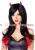 Ox horn wig  black red hair  party wig  show wig hair