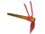 Red wood handle dual-use iron hoes, hoes and two teeth dual-use hoes, garden tools, garden tools