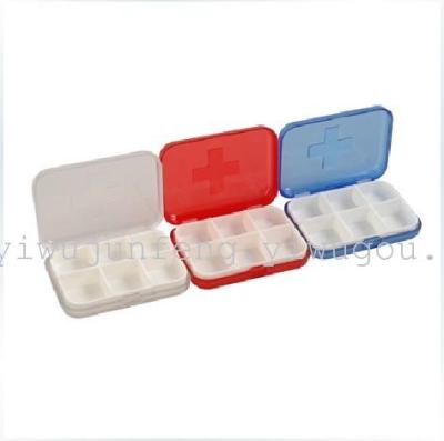 Six cells plastic pill box PP box storage box BE-4068