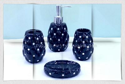 Op1720 Ceramic Bathroom Four-Piece Set Creative Bathroom Wash Set Bathroom Kit with Drill