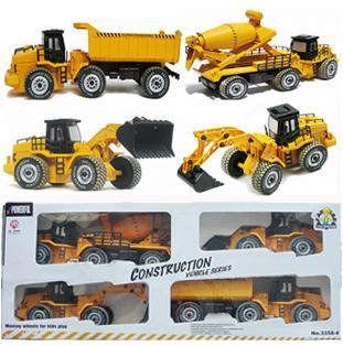 Simulation environment protection child toy engineering vehicle four pieces of set