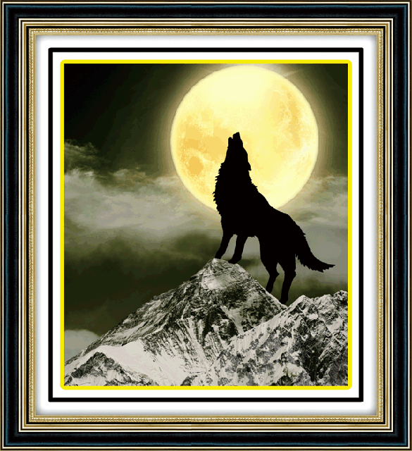 fabric new embroidery diy cross stitch handmade material package wolf world 5d0208