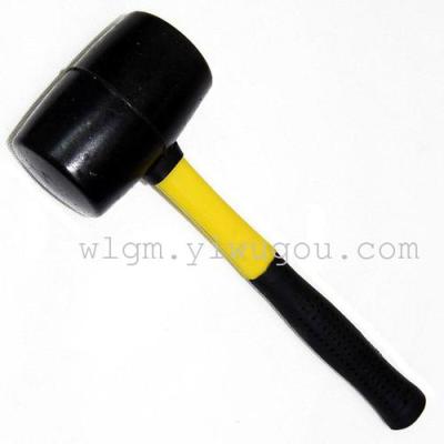 Queen 750g, leather and rubber hammer with fiber handle rubber of sinker, installing hammer
