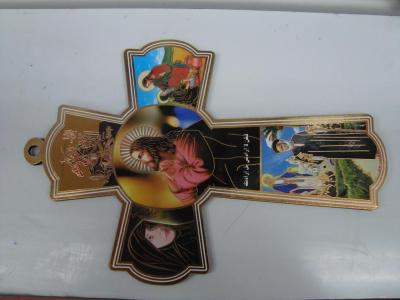 Wooden cross jb-12 with gilding paper