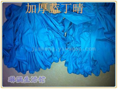 Thickening disposable gloves, blue tin, gloves, gloves, gloves, oil-resistant and acid-proof gloves, latex gloves.
