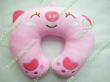 Korean New Cute Pig Pink Monkey Neck Pillow U-Shape Pillow Car Household Supplies Plush Toy Doll Advertising Gift Gift