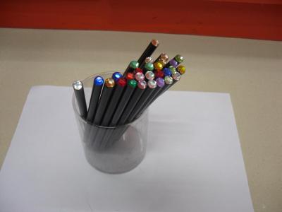 Pencil Factory Customized Direct Sales 72 Black Wood Iron Barrel Pencil with Diamond (Slender Bamboo Shoot)