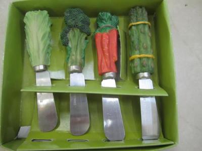 Fresh vegetables design boutique four cuts the cake Knife Stainless steel