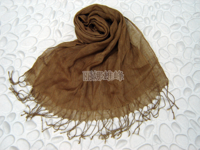 Plain linen scarf soft comfort of linen scarf