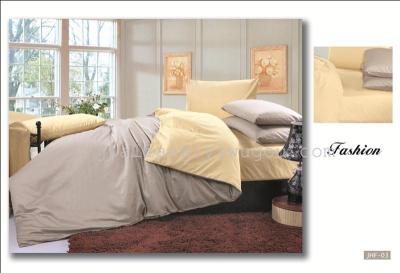 Spliced cotton plain color 4-piece set not fade color, sheet and quilt set 2 pillowcases