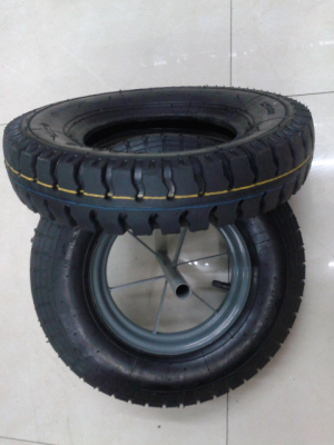 Haochi Industrial Car Tire Trolley Wheel Butyl Rubber Tire