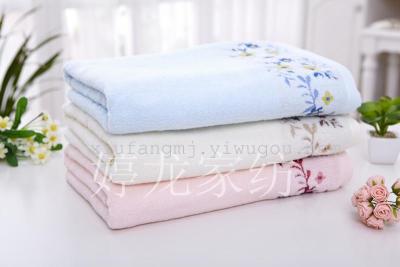 2013 new style 70*140 cotton twistless discontinued flowers towel bath towel towel factory direct