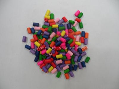 Manufacturers supply environmentally friendly wooden beads, wooden pipe beads rice beads style