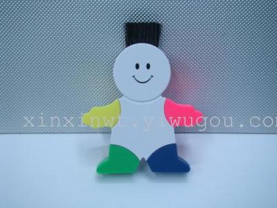 Humanoid with a keyboard brush highlighter advertising gifts