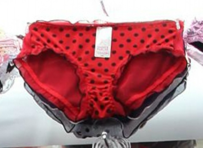 Women's Red Black round Dot Briefs