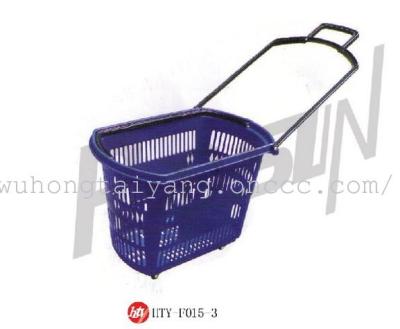 Manufacturers direct marketing supermarket props plastic shopping basket blue