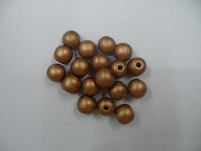 Gold wood bead silver wood bead red copper wood bead