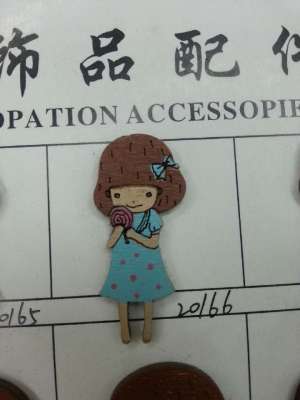 Korean hot style doll cartoon woodchip headdress accessories