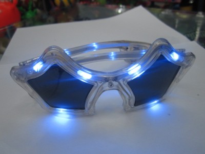 Five-pointed star with light glasses