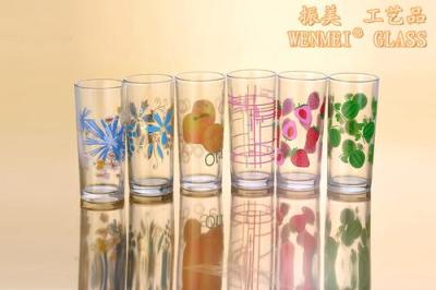 The beauty of roast flowers glass decals printed single layer glass export glasses 6010-6