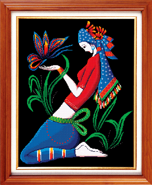 wholesale new living room diy cross stitch cloth art material kit crafts heart dancing 5d0019