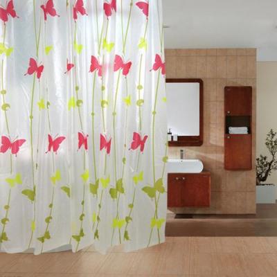 Thickness foot 0.08MM Butterfly 180*180cm PEVA plastic shower curtain