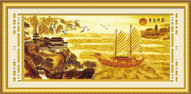 brand new living room diy material package cross stitch riding the wind and waves 5d0013