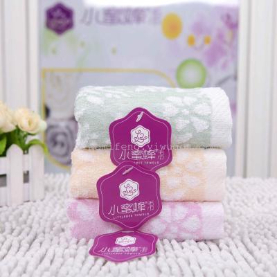Bamboo fiber square honey bee brand towel super absorbent beauty towel 9928