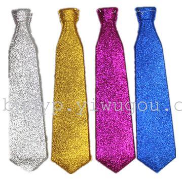 Gllitering ties, 43cm PVC Ties, Glitter covered Ties