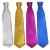 Gllitering ties, 43cm PVC Ties, Glitter covered Ties