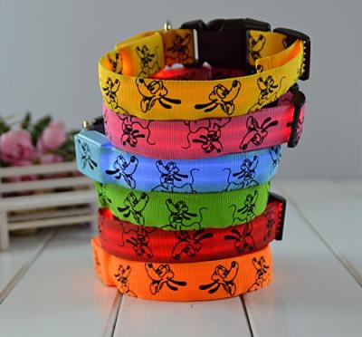 LED fluorescent collar polyester printed pet product manufacturers selling pets pet collar mixed batch