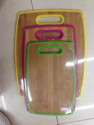 Double material plastic bamboo cutting board