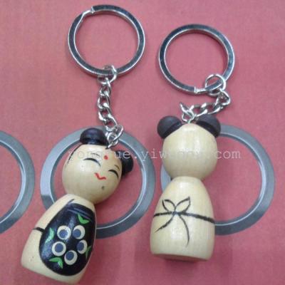 2. This is the Cartoon wooden doll key pendant mobile phone pendant