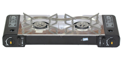 Gas stove with double head of gas stove.