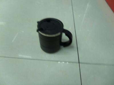 The revolving cover of The black outer inner steel car cup office cup