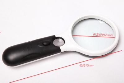 Factory direct 6902AB dual mirrors with LED lights to read handheld magnifying glass