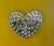 Plastic silver heart buckle decoration accessories