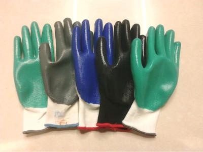 Manufacturer direct selling nylon ding qing anti-skid protective gloves.
