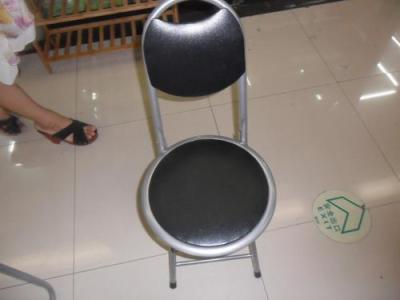 Leather folding backrest stools