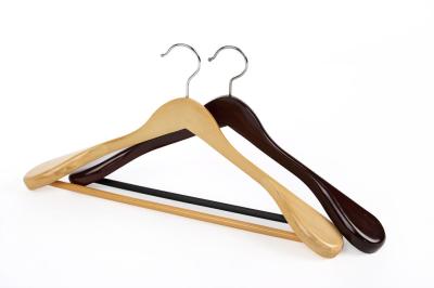 Multi-functional wide shoulder solid wood hanger non-slip solid wood hanger suit coat rack can be customized