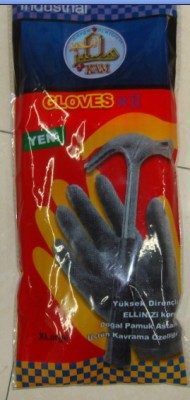 Black industrial gloves