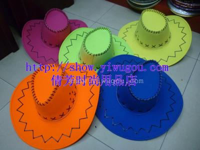 Fluorescent-colored cowboy hat,Western Bright color cowboy hats,Adult hats