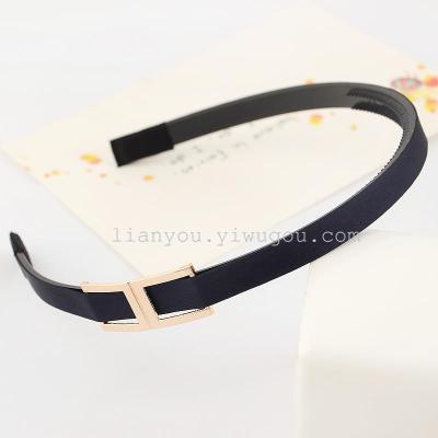 New Hot Sale Hair Accessories [Fg0121] Simple and Versatile H Double C Toothed Hair Hoop