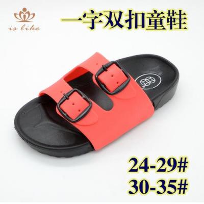 Order explosion one word double buckle child summer EVA slippers