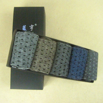 Lanheng 0860 trapeze boxed double road rabbit wool socks men's socks wholesale