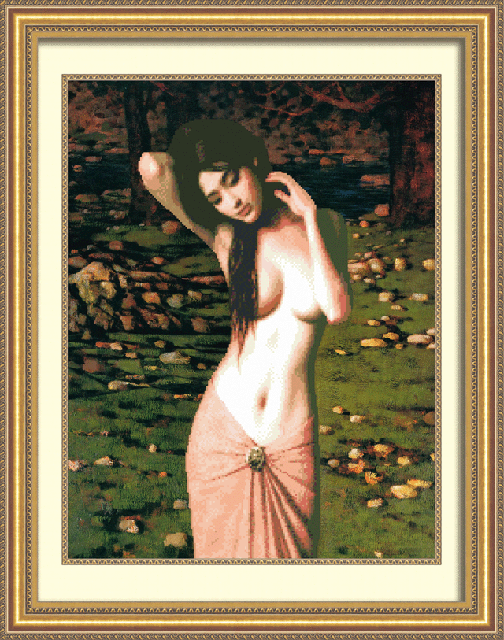 5D0079 drunken beauty (5D cross stitch)