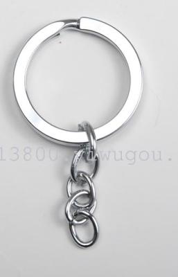 Key Chain Key Ring 30 Flat Ring with Chain